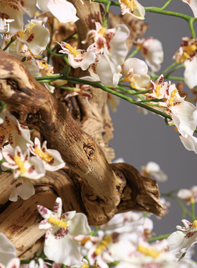 鲲屿 新客厅干花陶瓷摆件【枝茂】 餐厅样板间酒店玄关艺术装饰品