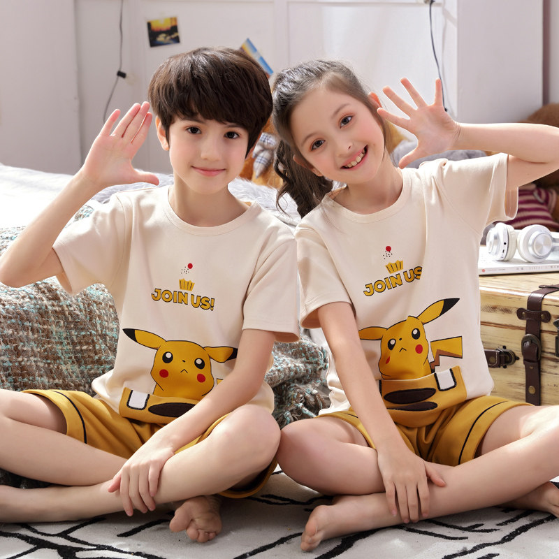 儿童夏季纯棉卡通短袖男童睡衣 岁语服饰睡衣/家居服套装