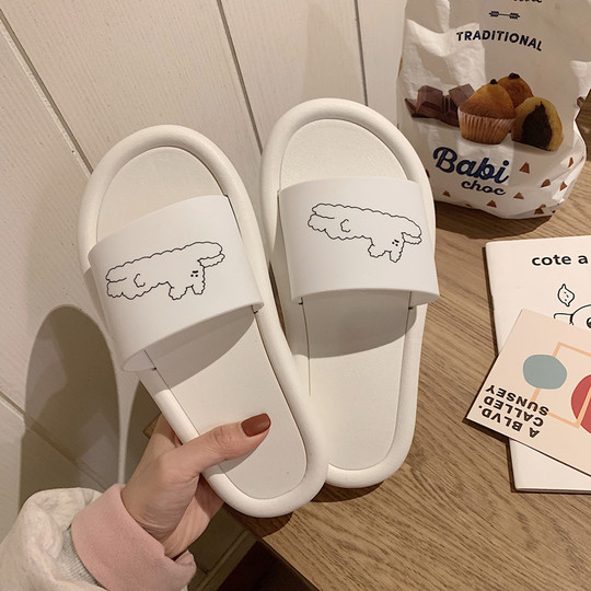 Thin strips women's summer cute cartoon home indoor slippers