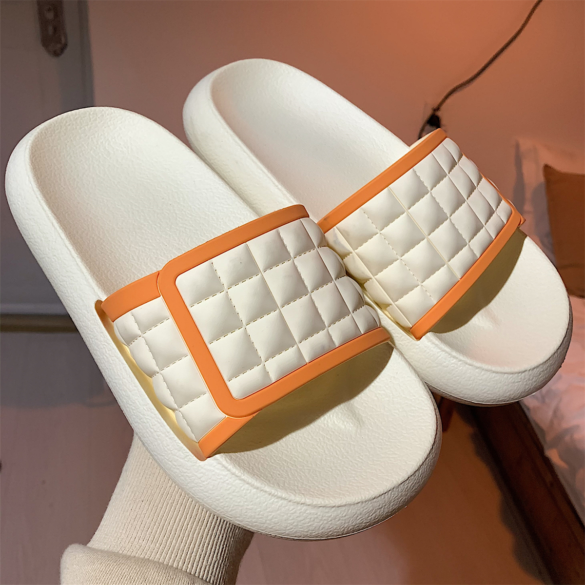 细细条 踩屎感软厚底凉拖鞋女夏季情侣时尚防滑外穿沙滩鞋男ins潮,淘宝优惠券,粉丝福利购,淘宝优惠卷