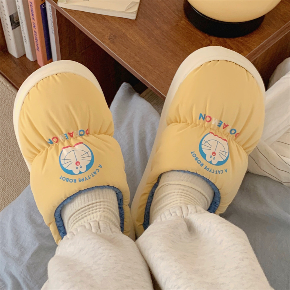 细细条 男女冬季居家保暖室内鞋正版联名哆啦A梦防水羽绒布棉拖鞋,淘宝优惠券,粉丝福利购,淘宝优惠卷