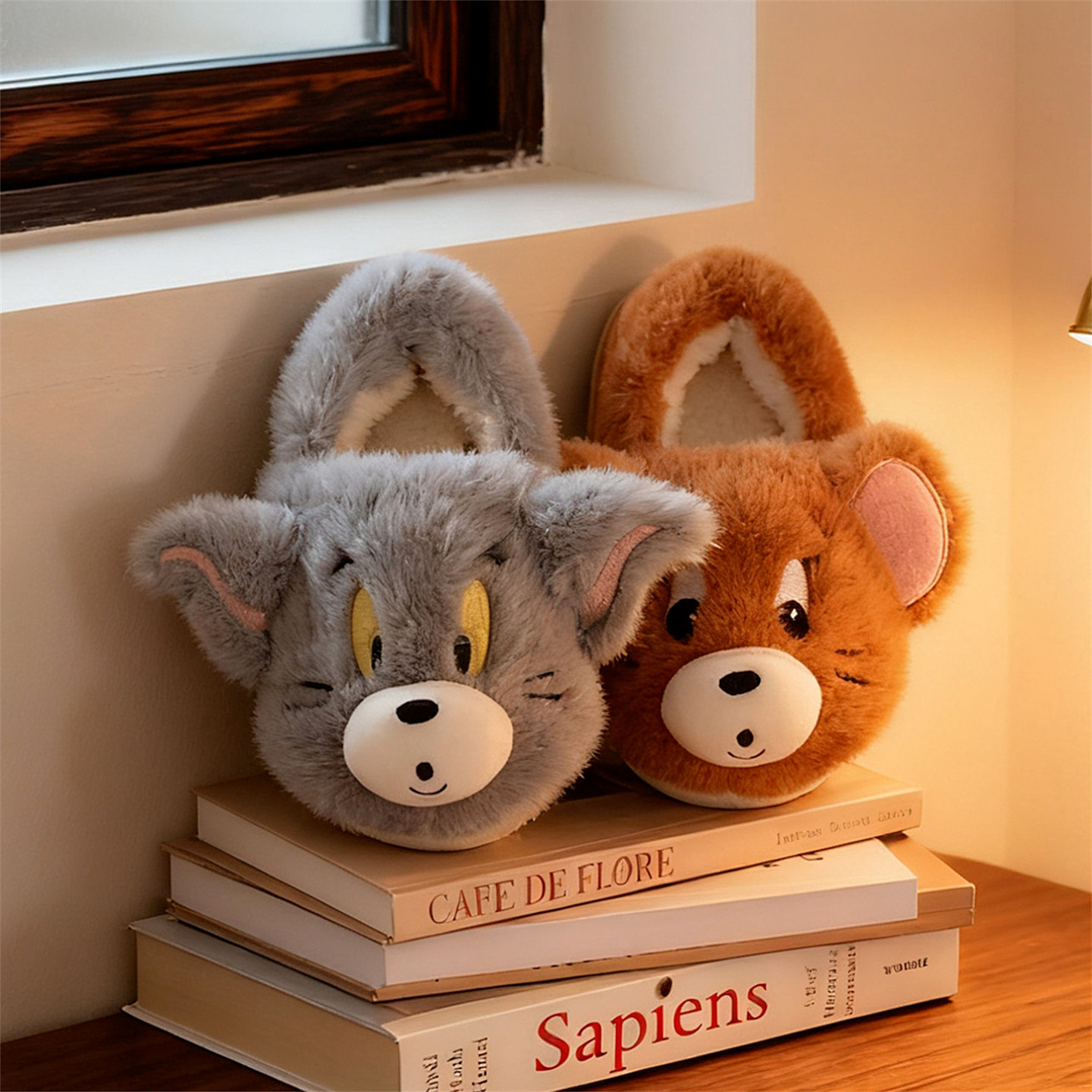 ins正版猫和老鼠棉拖鞋冬男女儿童汤姆猫杰利鼠少女心包跟毛毛鞋,淘宝优惠券,粉丝福利购,淘宝优惠卷