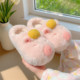 Thin strips parent-child cute capybara cotton slippers for women winter ins gold ingot capibala furry shoes for boys and girls