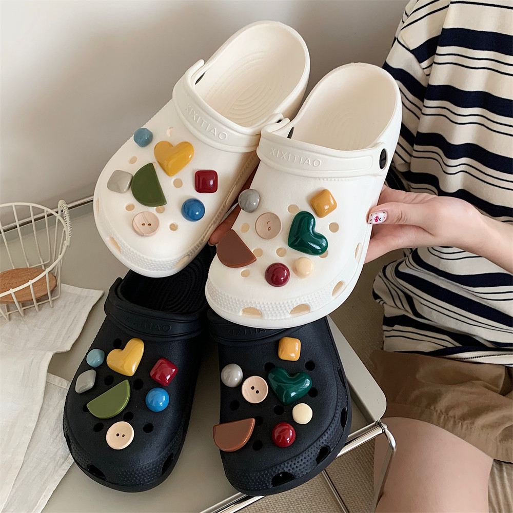 细细条 休闲百搭洞洞鞋夏季情侣时尚eva踩屎感软底包头凉拖鞋男女,淘宝优惠券,粉丝福利购,淘宝优惠卷