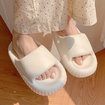 Fine Thin Strips Simple Wind Thick Bottom Day Pure Color Lovers Cool Slippers Summer Bedroom Home Bath Slippers male and female