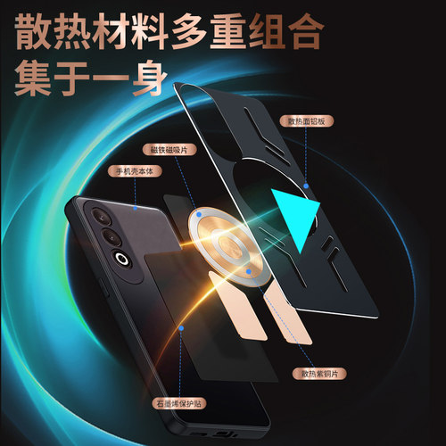 降温神器适用oppok13turbopro手机壳oppo保护套k13turbo散热pro导热k12磁吸全包防摔plus新款 - 图0