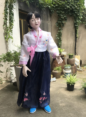 韩服女孩木偶关节可固定可摆造型