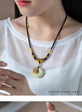 手工编织吊坠编绳蜜蜡翡翠玉吊坠挂绳挂脖女款高档吊坠绳子高货绳