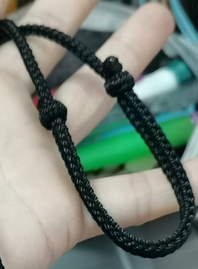 纯手工编织可调节款双挂吊坠挂绳粗3mm上下叠戴项链绳 | 支持定制