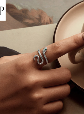 锦河畔蛇形开口戒指30