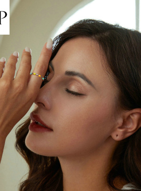 锦河畔彩虹豆豆s925银戒