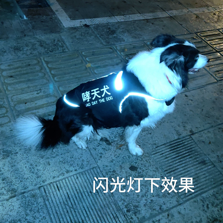 印字德牧马犬金毛萨摩大型狗衣服反光背心巡逻工作犬保暖棉服冬装 - 图1