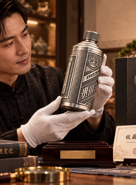 纯银999贵州白酒酒瓶摆件国酒空瓶节日礼品送礼中秋佳节
