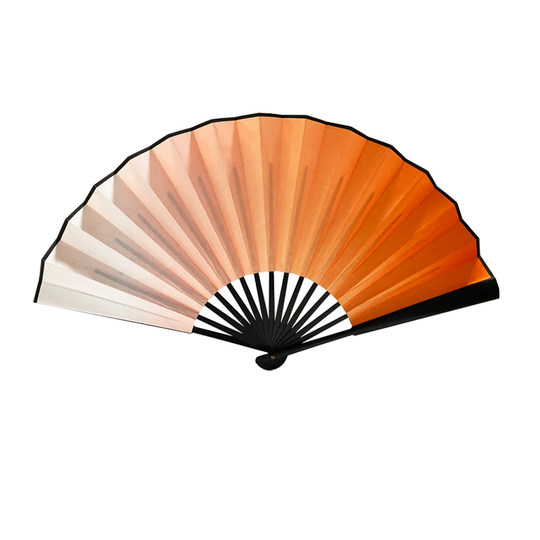 Drunk Spring Breeze Performance Orange Gradient Silk Fan
