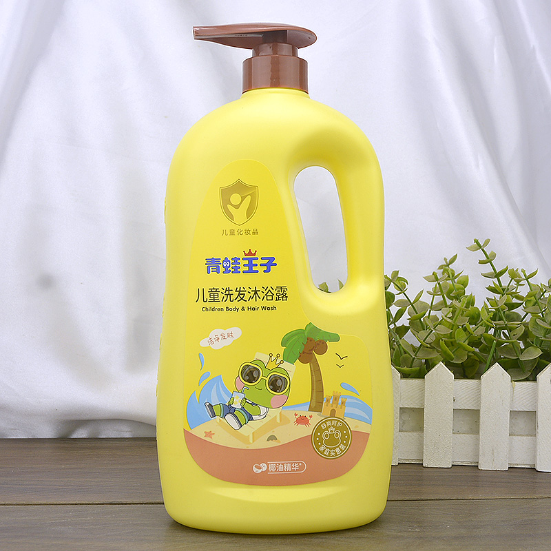 青蛙王子儿童洗发沐浴露二合一1.1L椰油精华宝宝成人通用1100ml-图0