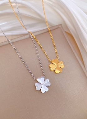 钛钢项链女2025年新款不掉色防过敏锁骨链网红高级感毛衣配饰潮