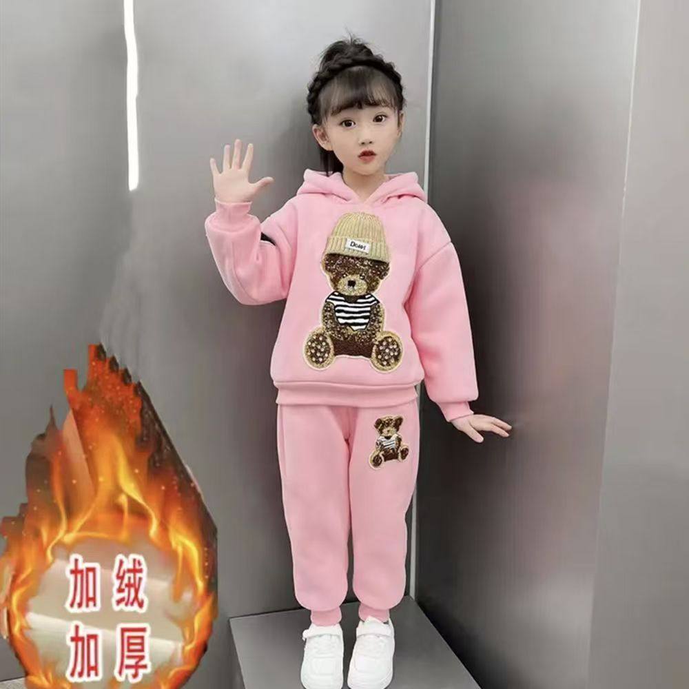 女童三件套秋冬款2025新款中大儿童裤套装加绒卫衣洋气女孩运动装,淘宝优惠券,粉丝福利购,淘宝优惠卷