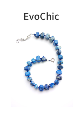 天然异形不规则青金石项链原创设计方糖天然青金石项链