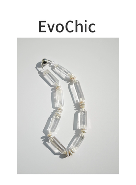 冰川白水晶天然珍珠极简风项链