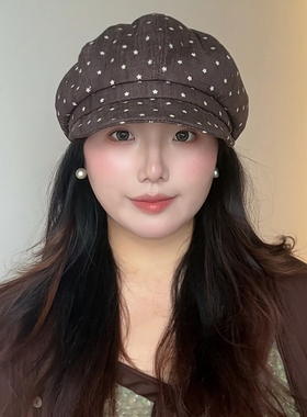 大头围显脸小韩系八角贝雷帽女款