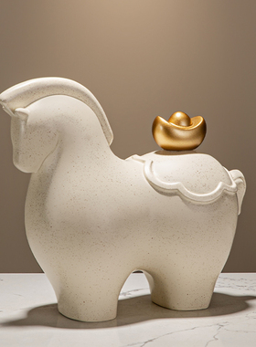 马上有钱摆件招财轻奢高档摆件