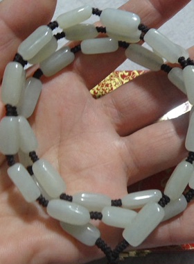 和田玉项链挂绳籽料白玉珠子挂绳观音佛貔貅玉佩玉坠翡翠吊坠绳子