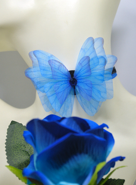 新中式蝴蝶丝带项链女设计感小众高级感脖子饰品仙气复古风锁骨链