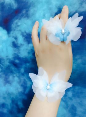 金色手链娟纱蝴蝶首饰立体复古大蝴蝶手链森系度假唯美超仙清新