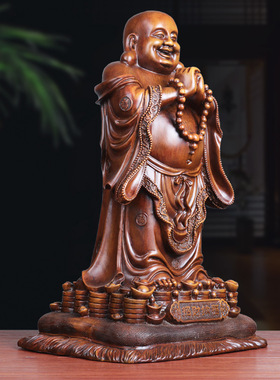 弥勒佛摆件客厅招财佛像供奉大肚笑佛家居饰品办公室开业庆典礼品