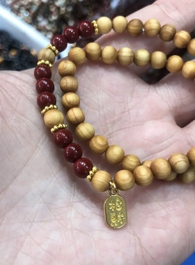 精品柏木6mm双圈女士款手串小手链文玩木珠礼品工艺