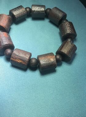 精品降真香随行珠手串黑油文玩佛珠男士款单圈文玩手链礼品