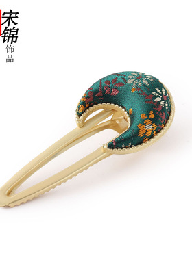 仿宋锦非遗国风新中式发夹成品