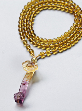 古法琉璃年年如意108珠项链