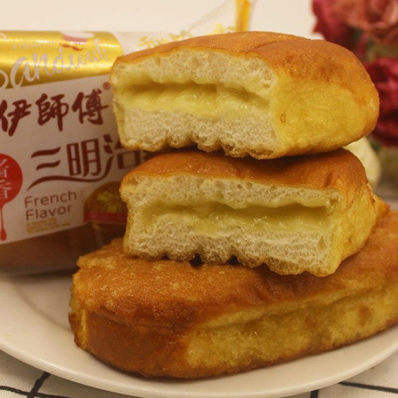 伊师傅酱香三明治夹心面包早餐小吃童年8090儿时怀旧油炸面包零食