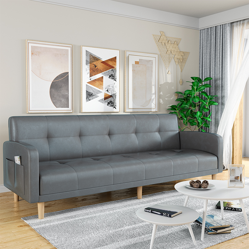 网红科技布艺沙发床1.8米多功能可折叠简易沙发2米发廊双人沙发
