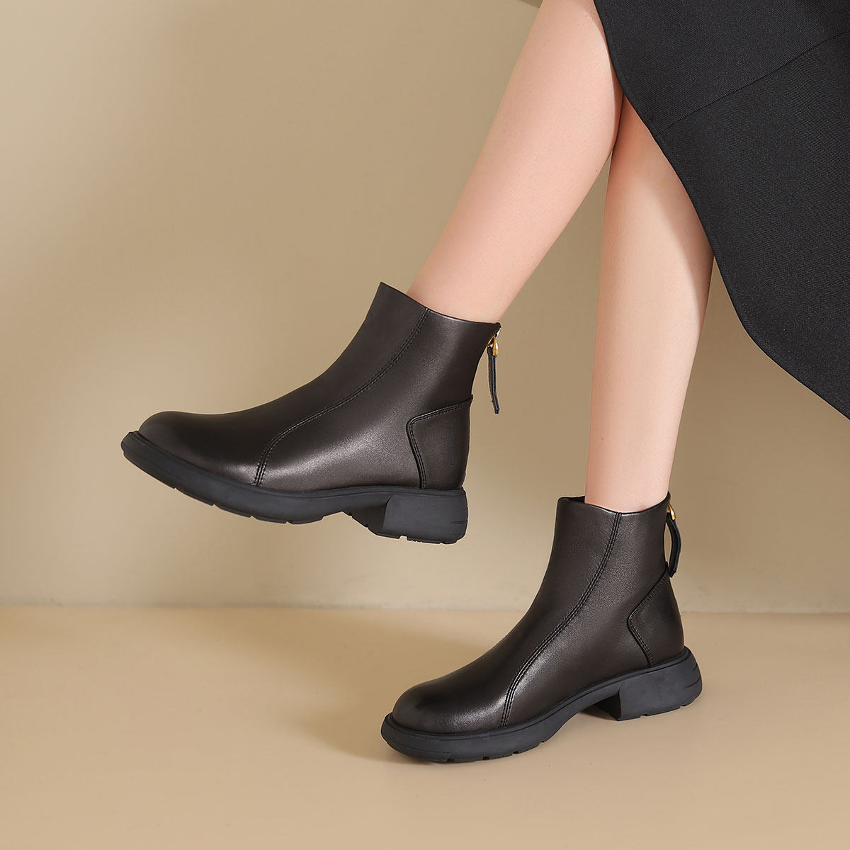 西村名物（微瑕）羊皮舒适百搭极简秀气短靴裸靴软面女靴,淘宝优惠券,粉丝福利购,淘宝优惠卷