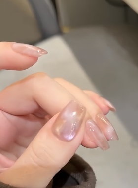 【云海风铃】纯手工穿戴甲猫眼晕染显白简约气质高级感美甲短款