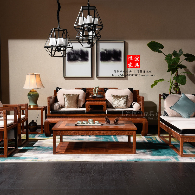 恒宜刺猬紫檀罗汉床贵妃榻实木家具现代简约苏新中式花梨木休闲椅,淘宝优惠券,粉丝福利购,淘宝优惠卷