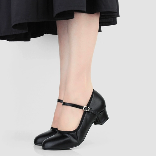 Блэкпи персонаж танцевальная обувь Ченг Ченг народная народная толстая пятка представитель танцевальной туфли Синьцзян Тибетский танец каблук