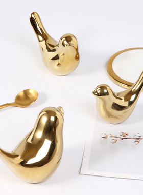 艺术风样板房间陶瓷金色创意摆件