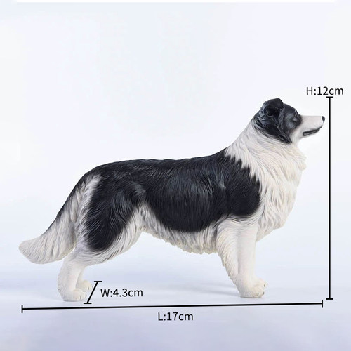 JXK边境牧羊犬摆件 仿真狗宠物边牧周边模型小动物治愈系树脂饰品 - 图0