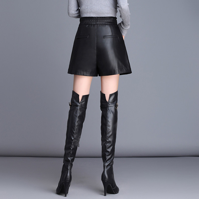 海宁真皮皮裤女2025秋冬新款阔腿短款高腰显瘦绵羊皮外穿打底靴裤,淘宝优惠券,粉丝福利购,淘宝优惠卷