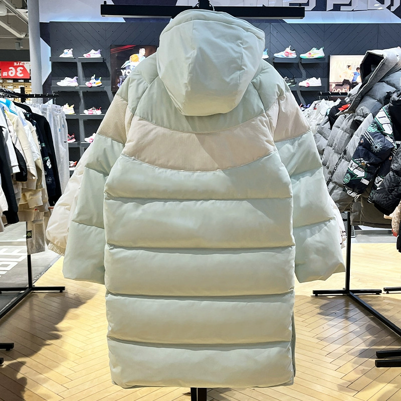 李宁儿童装羽绒服女童长款冬季保暖鸭绒连帽户外运动外套YYMU004,淘宝优惠券,粉丝福利购,淘宝优惠卷