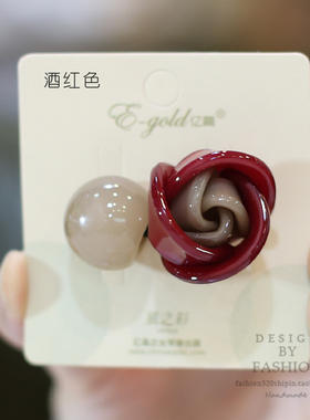 洋气风发绳马尾扣果冻色橡皮筋