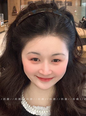 晕染细发箍带齿防滑设计感不卡耳