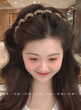 高级感时尚布艺缠绕带齿防滑发箍