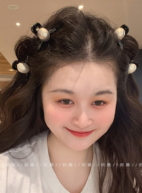 高级感珍珠碎发刘海小抓夹鲨鱼夹