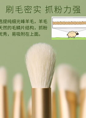 逆龄摩登时代8支羊毛眼部刷晕染软毛化妆刷套装套刷柔软新手便携