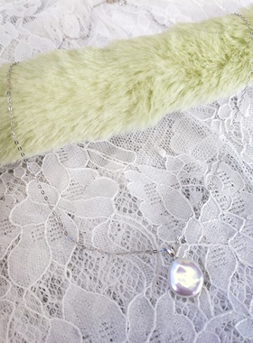 随想手作 天然淡水珍珠11mm巴洛克异形珍珠吊坠项链女锁骨链925银