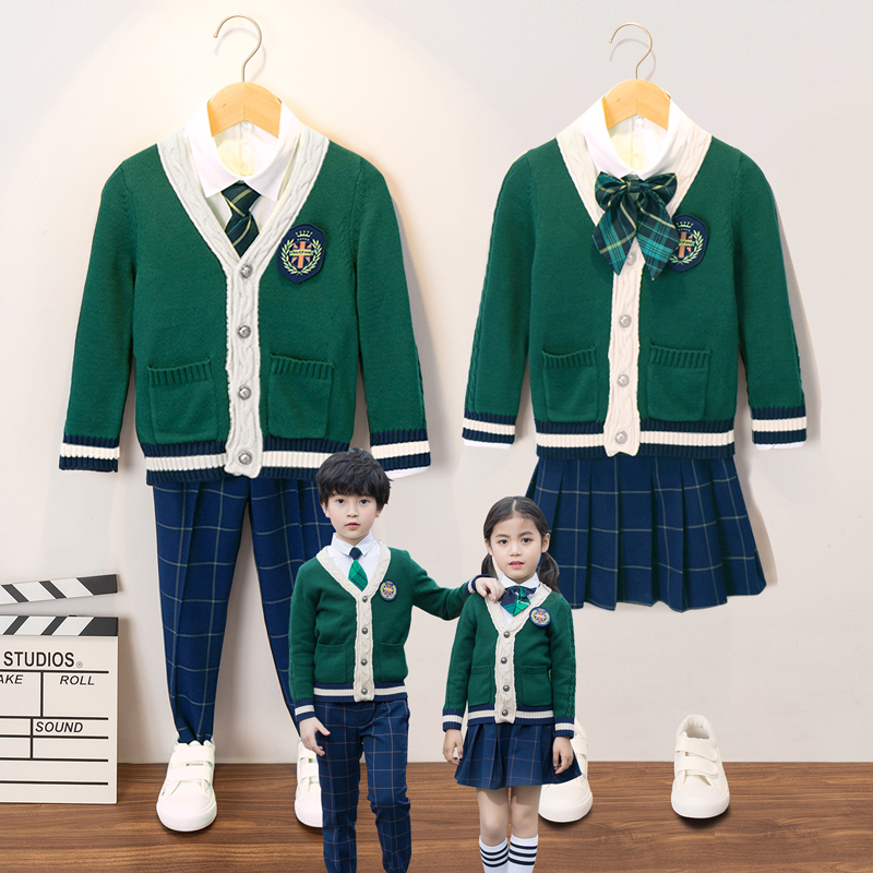 幼儿园园服春秋款儿童运动会三件套班服小学生学院英伦风校服套装